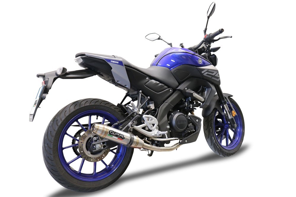 Scarico GPR compatibile con Yamaha Mt 125 2021-2025, Deeptone Inox, Scarico completo racing, fornito con db killer estraibile e collettore, non conforme per uso stradale - immagine 5