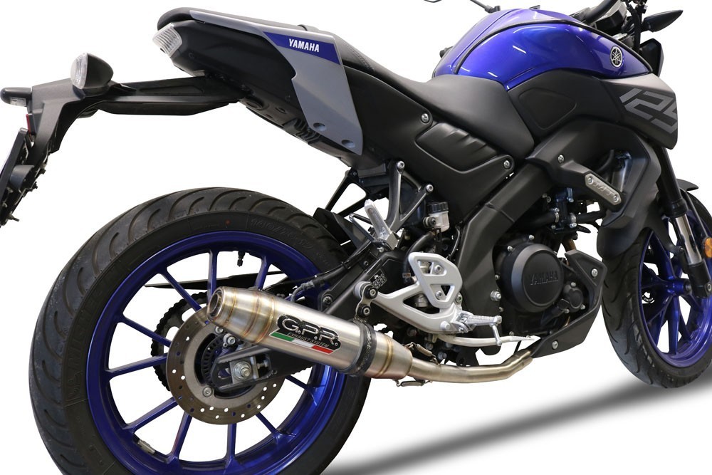 Scarico GPR compatibile con Yamaha Mt 125 2021-2025, Deeptone Inox, Scarico completo racing, fornito con db killer estraibile e collettore, non conforme per uso stradale - immagine 6