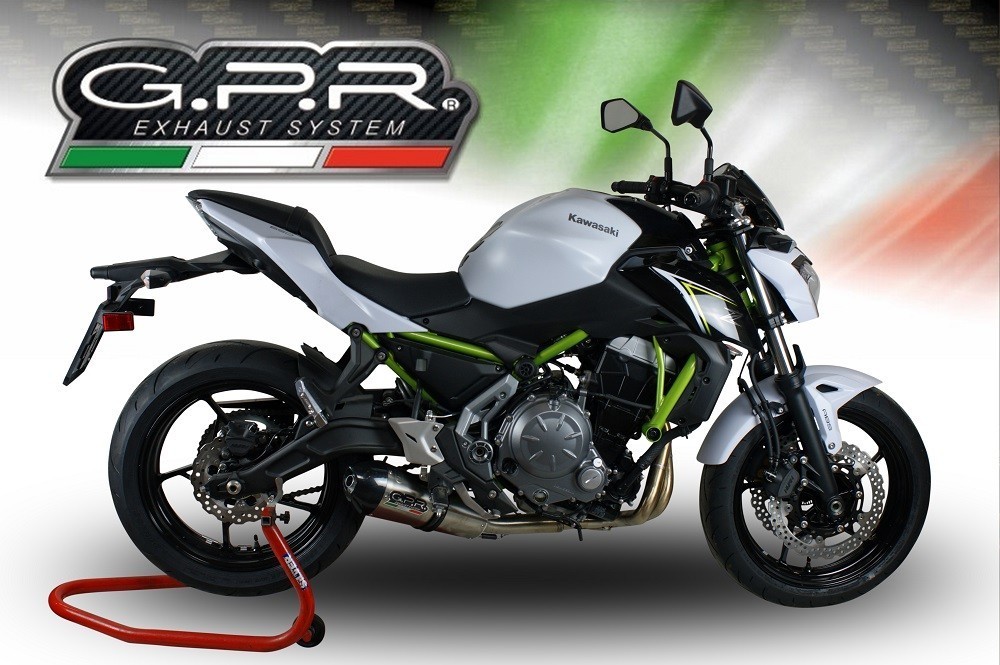 Scarico GPR compatibile con Kawasaki Z 650 2021-2022, New Grand Prix Evo Titanium, Scarico completo omologato,fornito con db killer estraibile,catalizzatore e collettore - immagine 5