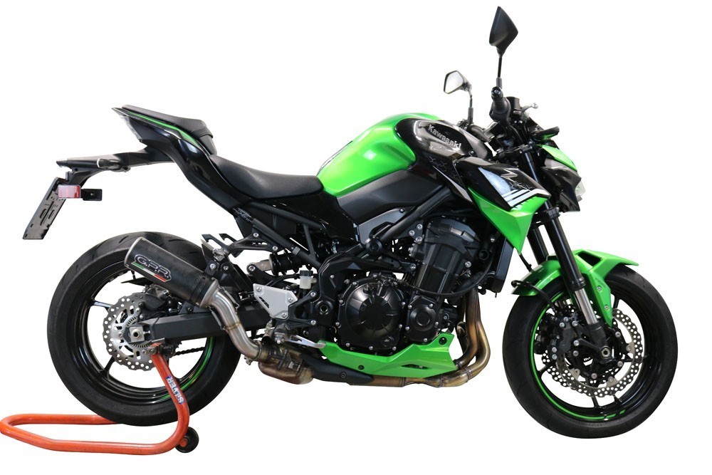 Scarico GPR compatibile con Kawasaki Z 900 2021-2024, M3 Black Titanium, Scarico omologato, silenziatore con db killer estraibile e raccordo specifico - immagine 6