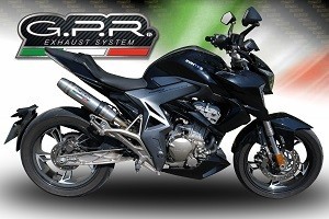 Scarico GPR compatibile con Zontes Zt 310 X - T 2018-2020, Deeptone Inox, Scarico completo omologato,fornito con db killer estraibile,catalizzatore e collettore - immagine 6