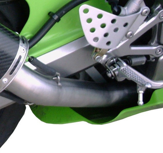 Scarico GPR compatibile con Kawasaki Zx-6R 636 2003-2004, Satinox , Scarico omologato, silenziatore con db killer estraibile e raccordo specifico - immagine 6