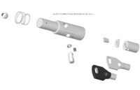 Push&Block Ricambio per PERNO SERRATURA per BLOCCARUOTA PERNO 32mm WL-32MM-S1.E